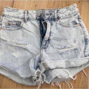 Garage mom denim shorts